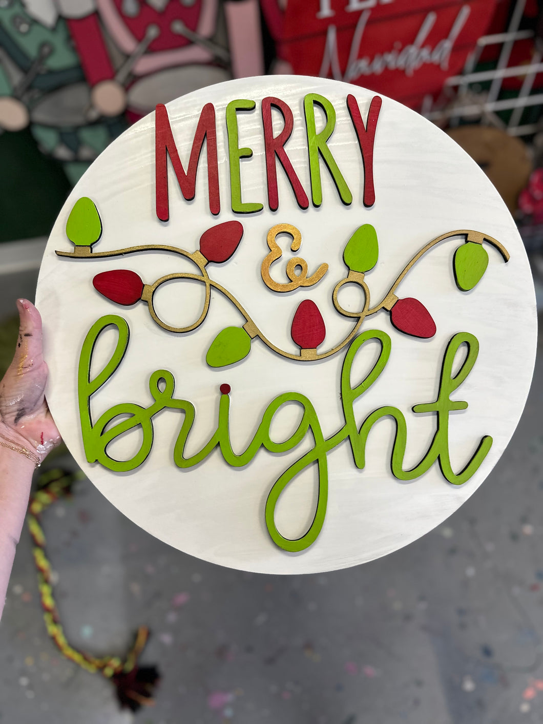 Merry and Bright Door Hanger!