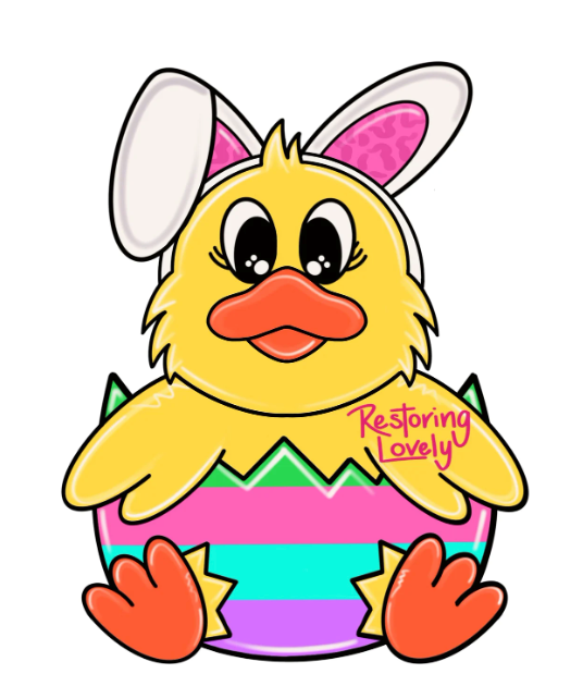 Easter Chick in Hatched Egg Door Hanger!