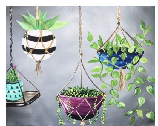 Hanging Flower Pots - Canvas