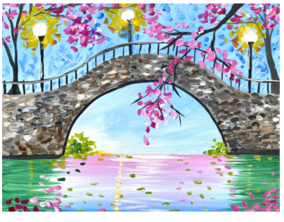 Cherry Blossom Bridge Canvas