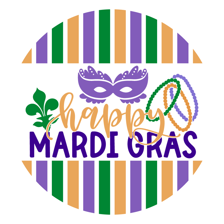 Happy Mardi Gras Door Hanger Project